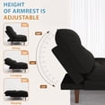 thumbnail image 4 of Homall Futon Sofa Bed with Adjustable Backrest & Five Angles Adjustable Armrests Sofa Couch for Small Spaces Living Room Office, 4 of 7