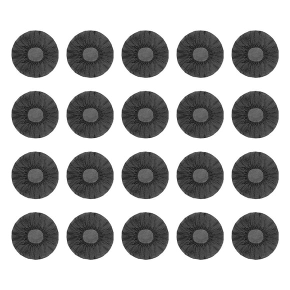Decodeary Lot de 100 Housses de Casque Non Toxiques pour une Écoute Propre et Fraîche Noir 10-12 cm 1 Ensemble