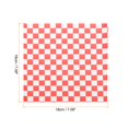 thumbnail image 2 of Uxcell 200Pcs Square Checkered Pattern Wax Paper Sheets 7" x 7" Red, 2 of 7