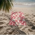 thumbnail image 2 of Serviette de plage en microfibre imprimée et suédine dans un sac en filet, 2 of 2