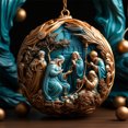 thumbnail image 4 of Birdeem Acrylic Flat Christmas Tree Decoration Cute Round Acrylic Decoration, 4 of 5
