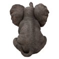 thumbnail image 4 of Garden Decor Animal Statue Elephant Baby Sitting W/Trunk Up Statue, 4 of 5