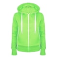 thumbnail image 1 of TIMIFIS Chandail à Capuchon à Manches Longues pour Femmes, Veste de Survêtement Zippée avec Poches - Vert Menthe - Lfall, 1 of 2
