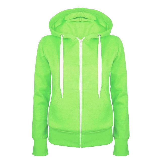 TIMIFIS Chandail à Capuchon à Manches Longues pour Femmes, Veste de Survêtement Zippée avec Poches - Vert Menthe - Lfall
