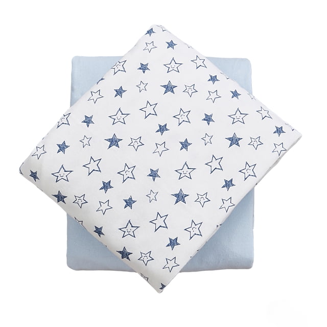 George Baby Boys Organic Cotton Flannel Crib Sheets (2 Count)