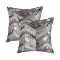 thumbnail image 1 of TORINO CHEVRON COWHIDE PILLOW 18"X18" 2-PACK, 1 of 2