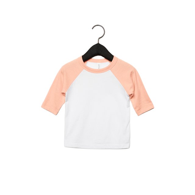 Bella + Canvas T-Shirt de Baseball à Manches 3/4 pour Tout-Petit