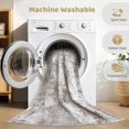 thumbnail image 2 of 5x7 Area Rugs Washable Rug: Living Room Large Abstract Modern Soft Stain Resistant Indoor Floor Non Slip Accent Carpet for Bedroom Nursery Playroom Dining Room Office Dorm Home- Gray Rust, 2 of 8