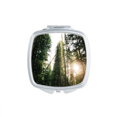 thumbnail image 1 of Green Forestry Science Nature Scenery Mirror Portable Compact Pocket Makeup Double Sided Glass, 1 of 3