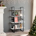 thumbnail image 1 of vidaXL 4-Tier Book Cabinet White 80x30x140 cm Engineered Wood, 1 of 5