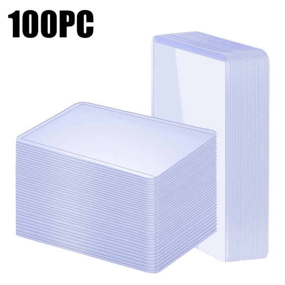Lot de 100 Protège-Cartes Rigides à Chargement par le Haut pour Cartes de Baseball à Échanger, Rangement de Collection, Textile de Maison, Organisation 100 Pcs
