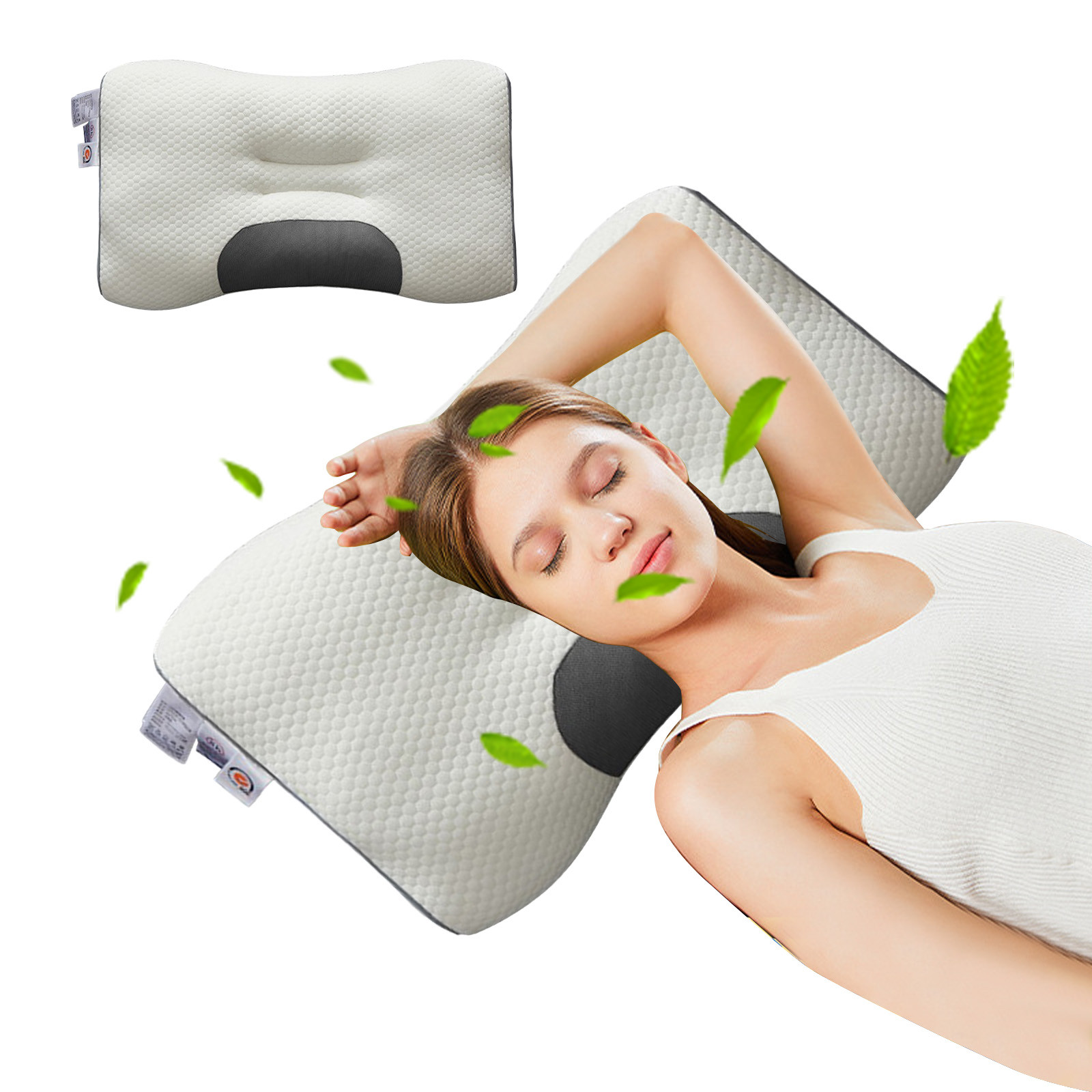 Danhjin Bed Pillows Hotel-grade Pillow Core Soft And Supportive Down Bed Pillow Suitable for Back Side And Sleepers Made Of-friendly Fabric