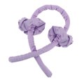 thumbnail image 4 of kurtrusly Hair Curling Rod Ribbon Heatless Foam Hair Roller Clip Reusable Portable Wrap Headband, Purple, 4 of 8