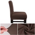 thumbnail image 4 of PiccoCasa Housse Extensible en Spandex pour Tabouret de Bar à Dossier Court Brun Foncé 1, 4 of 8