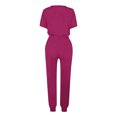 thumbnail image 5 of Yuyuzo Womens Workout Sets 2 Piece Short Sleeve Crew Neck T-Shirts Drawstring Jogger Pants with Pockets, 5 of 5