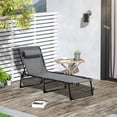 thumbnail image 2 of Outsunny Folding Lounge Chair, Reclining Tanning Chair with Adjustable Back, 2 of 10