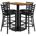 thumbnail image 2 of Flash Furniture 24X42 Laminate Bar Table Set In Mahogany Top Black Vinyl Seat, 2 of 4