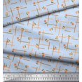 thumbnail image 3 of Soimoi Blue Rayon Fabric Maze & Grandiflora Roses Floral Print Fabric by the Yard 56 Inch Wide, 3 of 6