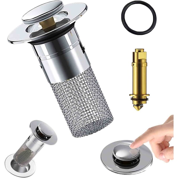 Yatlte Sink Drain Strainer, Bathroom Sink Drain Strainer Hair Catcher, with Removable Stainless Steel Filter Basket Hair Catcher-Universal Basin Sink Plug Replacement Fit
