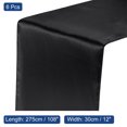 thumbnail image 2 of Unique Bargains 6 Pack Satin Table Runner, 12'x108' Smooth Silk Table Runner, Black, 2 of 7
