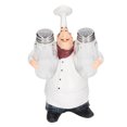 thumbnail image 2 of Chef Ensemble de Salières Statue, Pots à Épices en Résine pour Café, 2 of 8