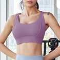 thumbnail image 2 of Virmaxy Soutien-Gorge de Sport à Fort Impact pour Femmes Soutien-Gorge de Sport avec Bretelles Amortissantes Rassemblant et Couvrant les Seins Violet P, 2 of 4