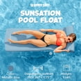 thumbnail image 2 of 70” Metallic Blue Sunsation Floating Swimming Pool Mattress Lounger, 2 of 9