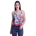 thumbnail image 4 of Moomaya Haut Court à Bretelles Spaghetti Imprimé pour Femmes Cami Tops d'Été, 4 of 5
