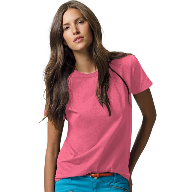 Hanes ComfortSoft T-Shirt à Col Ras du Cou en Jersey Coupe Décontractée pour Femmes, 2TG