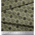 thumbnail image 3 of Soimoi Polyester Crepe Fabric Bird,Fish & Ship Ocean Print Fabric by Yard 52 Inch Wide, 3 of 3