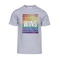 thumbnail image 1 of Mens Pride Love Wins Rainbow Short-Sleeve T-Shirt - Heather Grey - 2X-Large, 1 of 1
