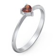 thumbnail image 3 of Heart Birthstone Ring - Garnet (January), 3 of 6