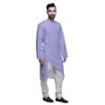 thumbnail image 2 of Atasi Printed Ethnic Kurta With White Churidar Pajama Set For Men Summer Wear, 2 of 3