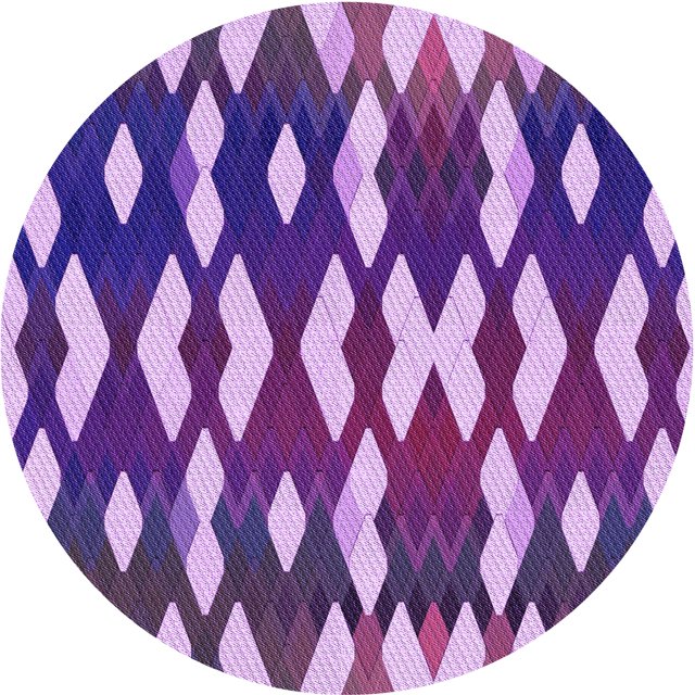 Ahgly Tapis d'Intérieur Lavable en Machine Carré Transitionnel Violet Vif, 3 Pieds Carré