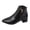Black A39, variant on jovati Ladies Fashion Casual Solid Color Pointed Toe Thick Heel Ankle Boots