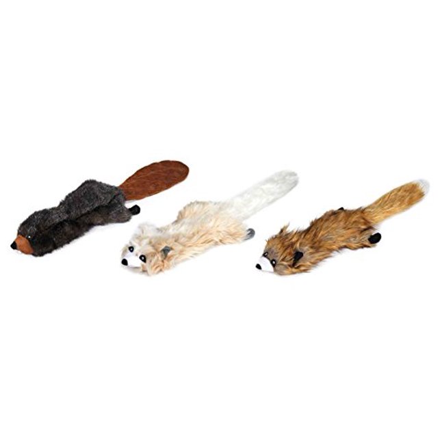 Grriggles Northwoods Jouets pour Chiens Unstuffies Sans Rembourrage - Choisissez Castor Renards Arctiques Ou Rouges (Ensemble Complet - Tous les 3 Jouets)