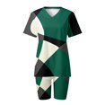 thumbnail image 4 of Ensembles Assortis pour Femmes Été Mode pour Femmes Blouse à Col en V T-Shirts à Manches Courtes Shorts Ensembles de Tenue Décontractée Ensembles d'Été pour Femmes en Liquidation, 4 of 4