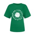 thumbnail image 3 of T-shirts Graphiques pour Femmes, Mode Femmes Nouveau Style T-Shirts à Imprimé Floral Amples à Manches Courtes Col Ras du Cou Blouses d'Été Décontractées Hauts pour Dames, 3 of 6