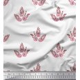 thumbnail image 1 of Soimoi Polyester Crepe Fabric Leaves & Floral Block Print Sewing Fabric Yard 52 Inch Wide, 1 of 3