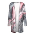 thumbnail image 5 of Penkiiy Cardigan Léger pour Femmes, Manches Longues, Décontracté, Doux, Automne, avec Poche, Rose pour L, 5 of 5