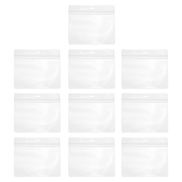 10Pcs Vaccination Protector Waterproof Plastic Sleeves ID Holder