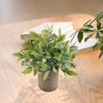 thumbnail image 4 of GUOOL Mini Potted Plants Gray Pulp Pot Small Plastic Greenery Bonsai Artificial Potted Leaves, 4 of 9