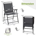 thumbnail image 3 of Costway Lot de 4 Chaises Pliantes d'Extérieur pour Patio avec Accoudoirs, Portatives, Camping, Pelouse, Jardin, 3 of 10
