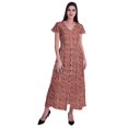 thumbnail image 2 of Moomaya Robe Longue Maxi pour Femmes à Manches Courtes, Robe Formelle/décontractée avec Poches P-TTG, 2 of 6