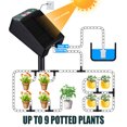 thumbnail image 3 of Solar Auto Irrigation System 1.2W Output Solar Powered Drip Irrigation Kit with 2200mAh Battery 1-600s Timer Anti-Siphon Indoor Automatic Self Watering Device for to 9 Potted Plants in Gre, 3 of 5