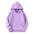 thumbnail image 4 of MKOSPLRT Chandails à Capuchon Surdimensionnés pour Enfants Manches Longues Raglan Chandails Molletonnés Unis Doublés en Molleton Chandails à Enfiler Hauts Décontractés Amples d'Automne Chandails à Capuchon avec Poche 5-15 Ans, 4 of 6