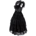 thumbnail image 2 of Girls Stunning Halloween Party TV Serise Character Dress Up Outfit, Ruffle Mesh Hem Layered Tutu Dress, 2 of 5