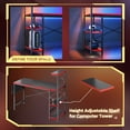 thumbnail image 4 of Bestier 52 inch Gaming Computer Desk with LED Lights & Shelves Reversible Corner Desk for Adults, 4 of 7