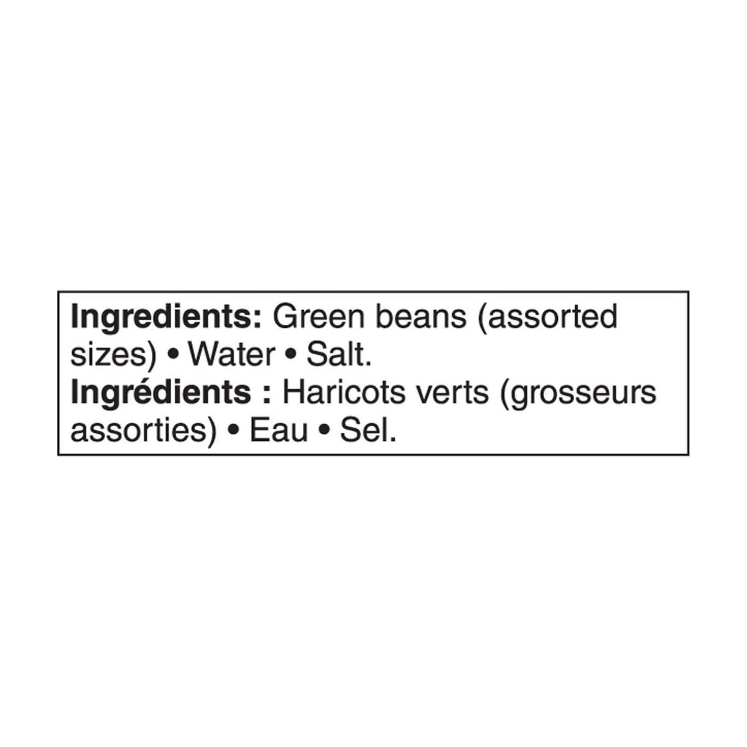 Great Value Haricots Verts Coupés