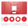 thumbnail image 1 of Yeacher Multifunctional Router Table Insert Plate Woodworking Benches Aluminium Wood Router Trimmer Models Engraving Machine with 4 Rings Tools Woodworking Engraving Machine Flip Board, 1 of 7